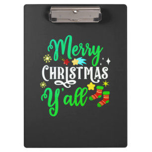 Carpeta De Pinza Feliz Navidad Y'all-85918