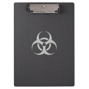 Carpeta De Pinza Fibra de carbono negro blanco y gris tóxico