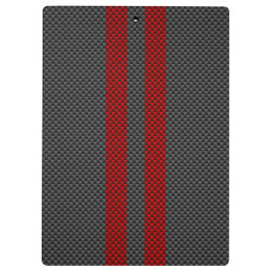 Carpeta De Pinza Fibra De Carbono Rojo De Borgoña Como Rayas De Car