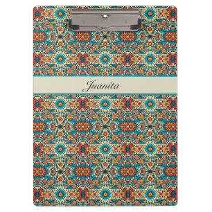 Carpeta De Pinza Fiesta Blooms, personalizable