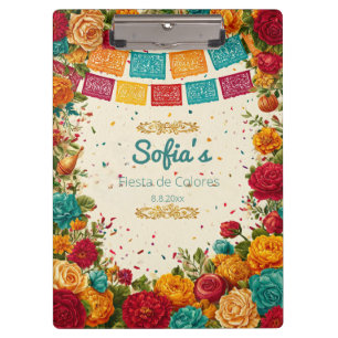 Carpeta De Pinza Fiesta de Colores Quinceañera, personalizada