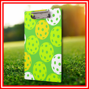 Carpeta De Pinza Fiesta de Cumpleaños de Pickleball Deportes Verdes