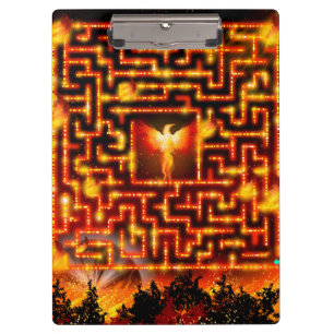 Carpeta De Pinza Firey Phoenix Maze Clipboard