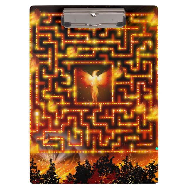 Carpeta De Pinza Firey Phoenix Maze Clipboard (Anverso)