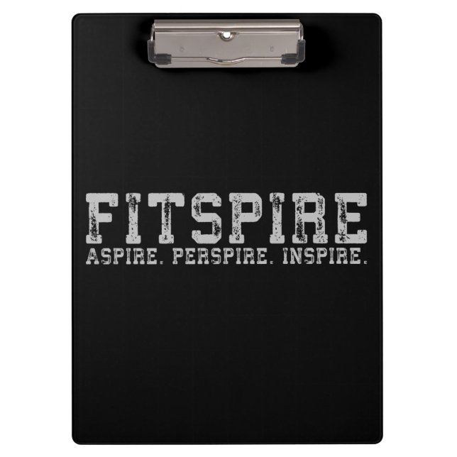Carpeta De Pinza Fitspire - Aspire, Perspire, Inspire - Workout (Anverso)