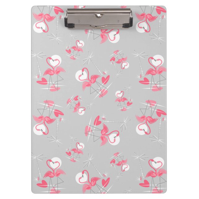 Carpeta De Pinza Flamingo Love Multi Clipboard (Anverso)