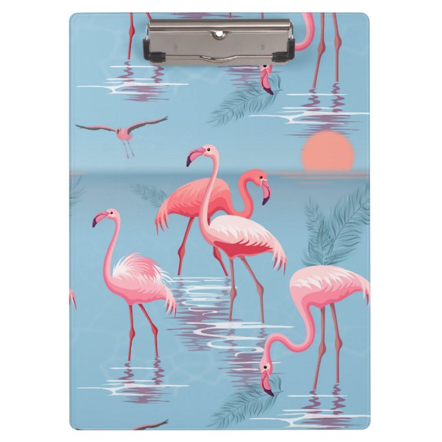 Carpeta De Pinza Flamingos Patrón 1 (Anverso)