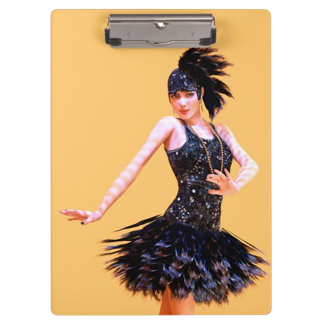 Carpeta De Pinza Flapper Dancing Vintage (Anverso)