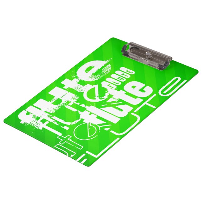 Carpeta De Pinza Flauta; franjas verdes neón (Angular)