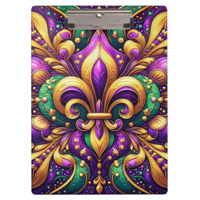 Carpeta De Pinza fleur de lis mardi gras (Anverso)