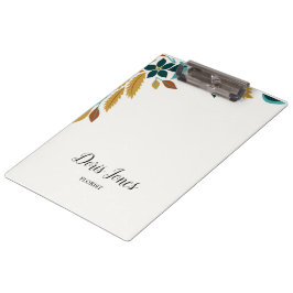 Carpeta De Pinza Flor azul belleza caída de hojas