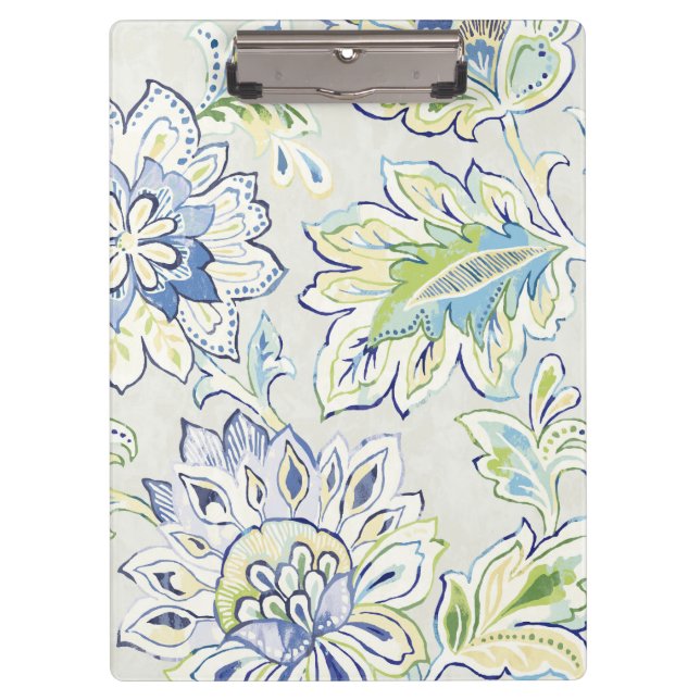 Carpeta De Pinza Flor azul bohemia (Anverso)