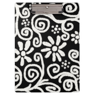Carpeta De Pinza Flor blanca y flor negras Flores Flores giratorias