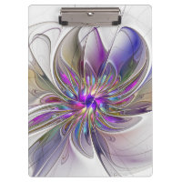 Flor de arte fractal enérgica y colorida