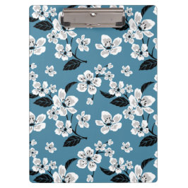 CARPETA DE PINZA FLOR DE CEREZO - SAKURA (AZUL AHUMADO)
