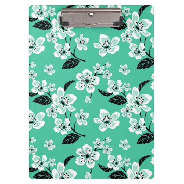 CARPETA DE PINZA FLOR DE CEREZO - SAKURA (MENTA) (Anverso)