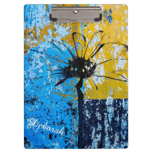 Carpeta De Pinza Flor de Grunge