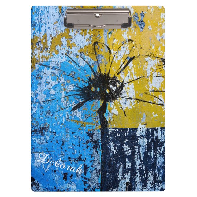 Carpeta De Pinza Flor de Grunge (Anverso)