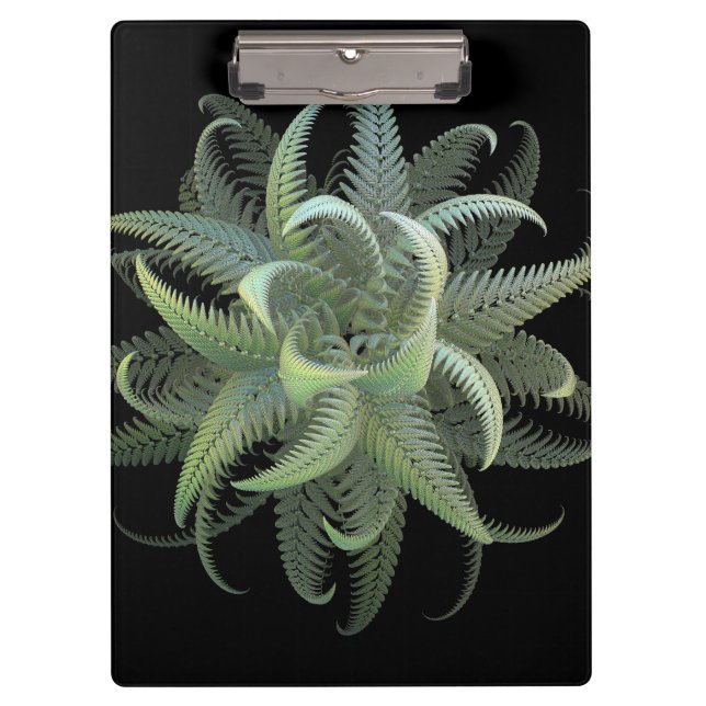 Carpeta De Pinza Flor de helecho fractal (Anverso)