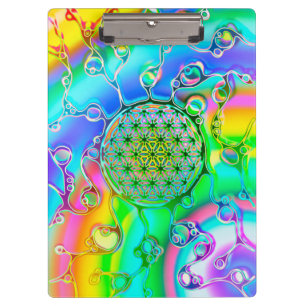 Carpeta De Pinza Flor de la Vida - Formas Coloridas 1