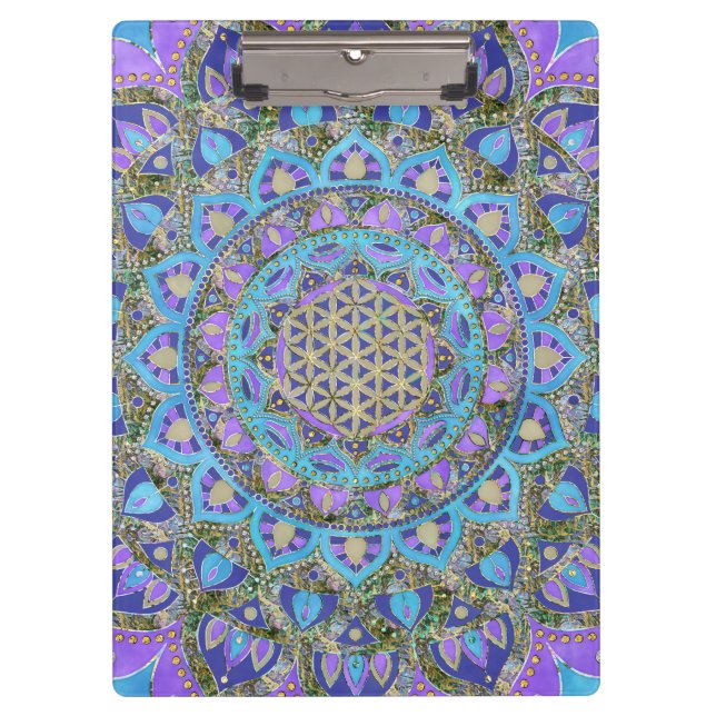 Carpeta De Pinza Flor de la Vida - Mandala Estilo India 2 (Anverso)