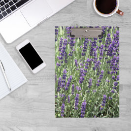 Carpeta De Pinza Flor de lavanda morada floral