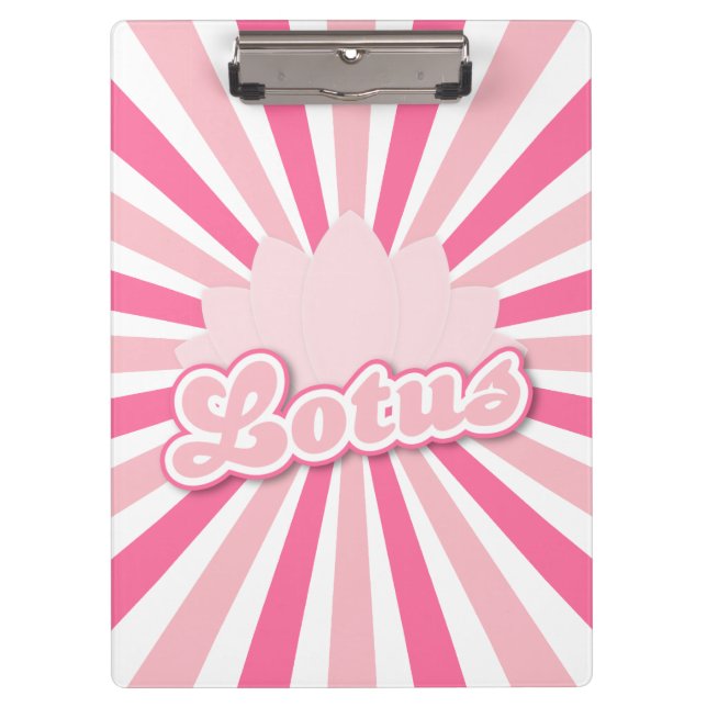 Carpeta De Pinza Flor de Loto Rosa (Anverso)