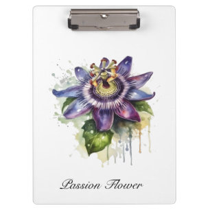 Carpeta De Pinza Flor de pasión púrpura apasionada