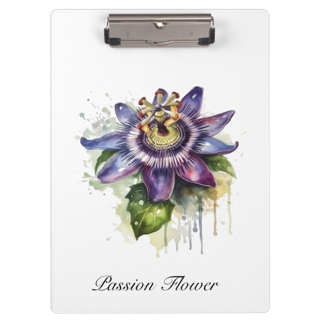 Carpeta De Pinza Flor de pasión púrpura apasionada (Anverso)