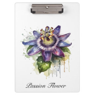 Carpeta De Pinza Flor de pasión púrpura apasionada