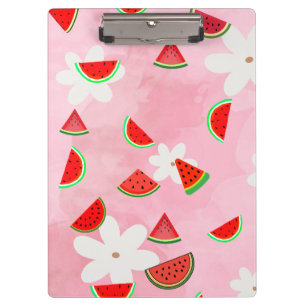 Carpeta De Pinza Flor de sandía - Patrón floral de verano divertido