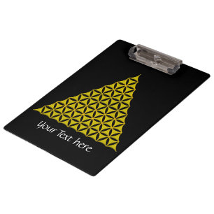 Carpeta De Pinza Flor de vida / Blume des Lebens - oro piramidal
