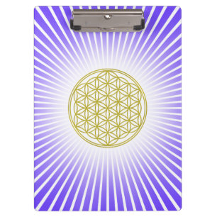 Carpeta De Pinza Flor de vida / Blume des Lebens - rayos blancos