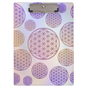 Carpeta De Pinza Flor de vida / Blume des Lebens - Violeta patrón