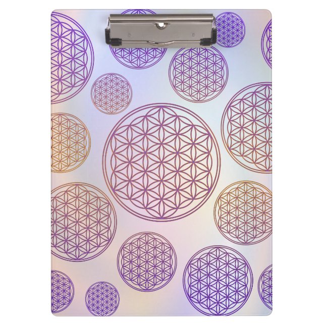 Carpeta De Pinza Flor de vida / Blume des Lebens - Violeta patrón (Anverso)