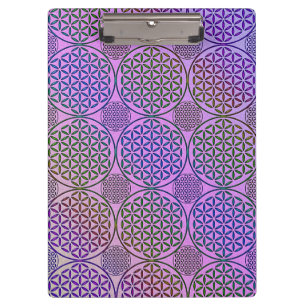 Carpeta De Pinza Flor de vida - estampado de grunge de sello 3
