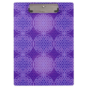 Carpeta De Pinza Flor de vida - estampado - morado