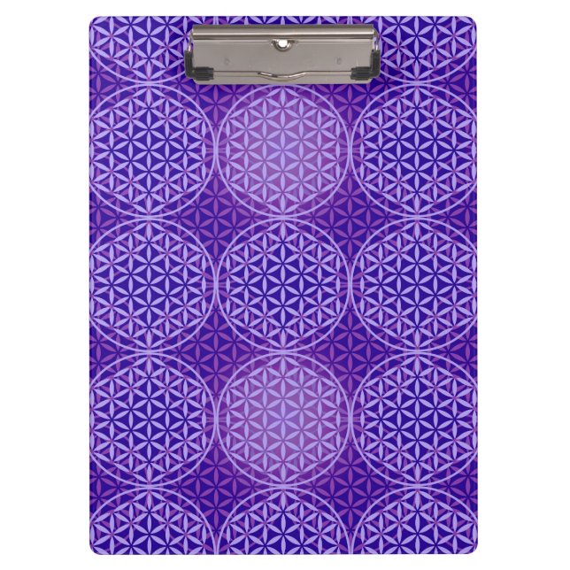 Carpeta De Pinza Flor de vida - estampado - morado (Anverso)