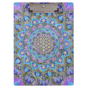 Carpeta De Pinza Flor De Vida - Mandala Estilo India 2