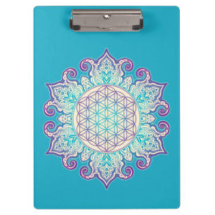 Carpeta De Pinza Flor de vida - Mandala india 2