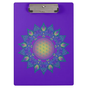 Carpeta De Pinza Flor de vida - Mandala india 3