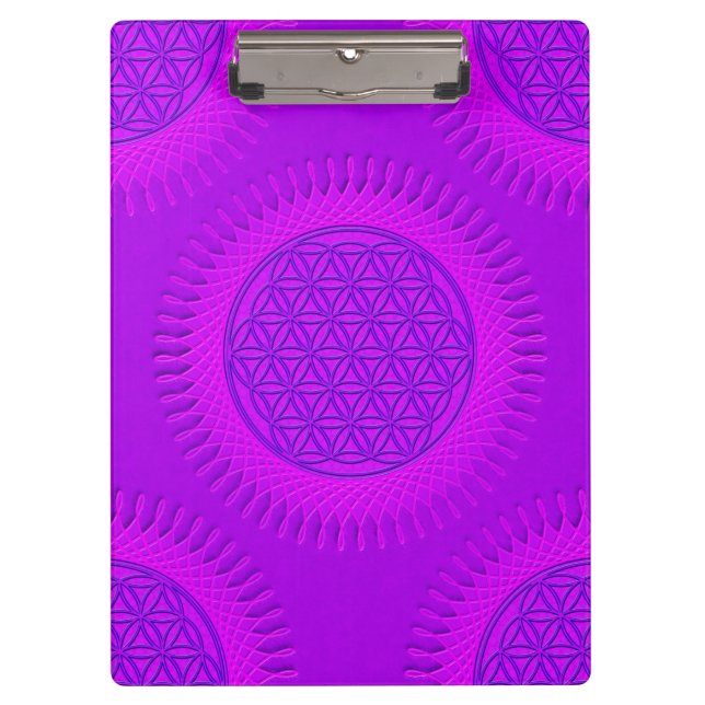 Carpeta De Pinza Flor De Vida - sol - patrón continuo 3 (Anverso)