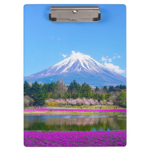 Carpeta De Pinza Flor rosa del lago Fuji