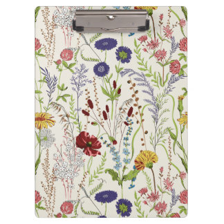 Carpeta De Pinza Flor silvestre rústica dibujada a mano en pradera