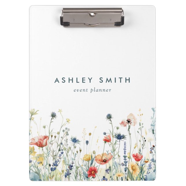 Carpeta De Pinza Flor silvestre vibrante (Anverso)