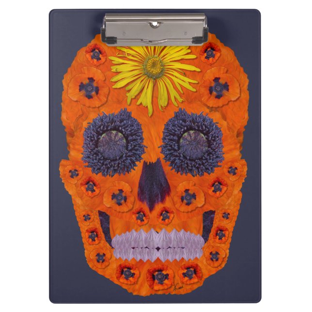 Carpeta De Pinza Flor Skull 1 (Anverso)