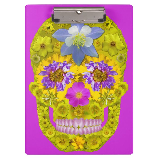 Carpeta De Pinza Flor Skull 3 (Anverso)