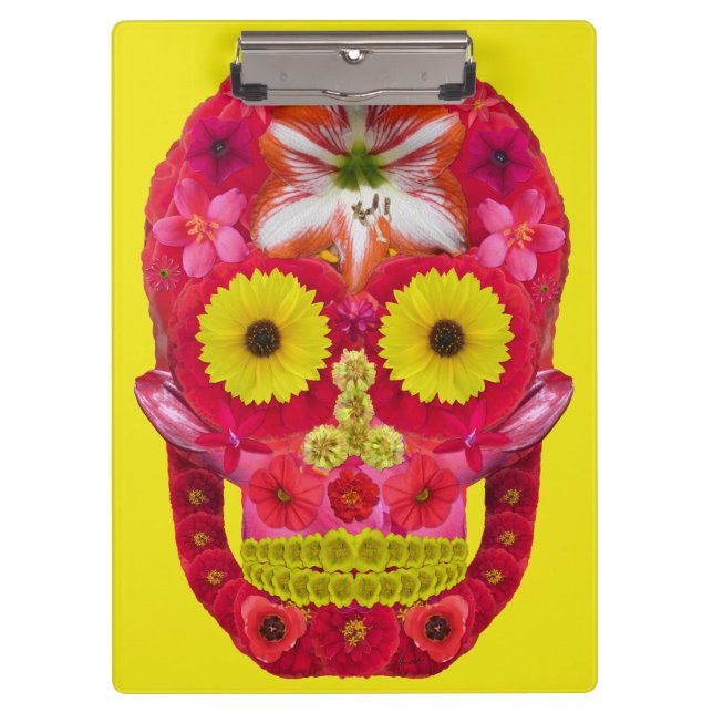 Carpeta De Pinza Flor Skull 6 (Anverso)