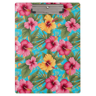 Carpeta De Pinza Flor tropical de piña