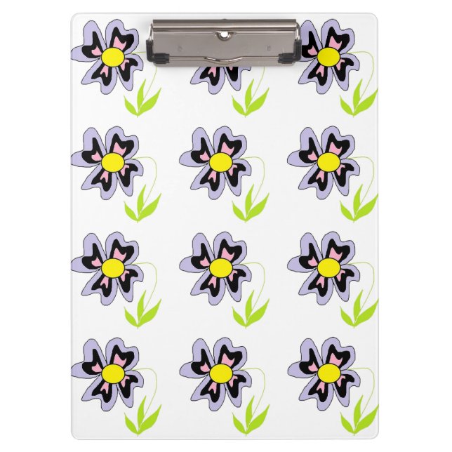 Carpeta De Pinza Flor violeta (Anverso)
